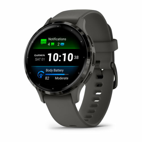 Умные часы VENU 3S серый с темно-серым безелем умные часы garmin venu 2 plus серый с серым безелем и кожаным ремешком