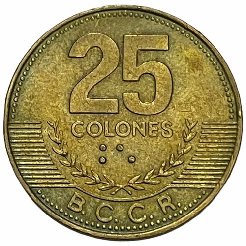 банкнота номиналом 1000 колонов 2005 года коста рика Коста-Рика 25 колонов 2005 г. (2)