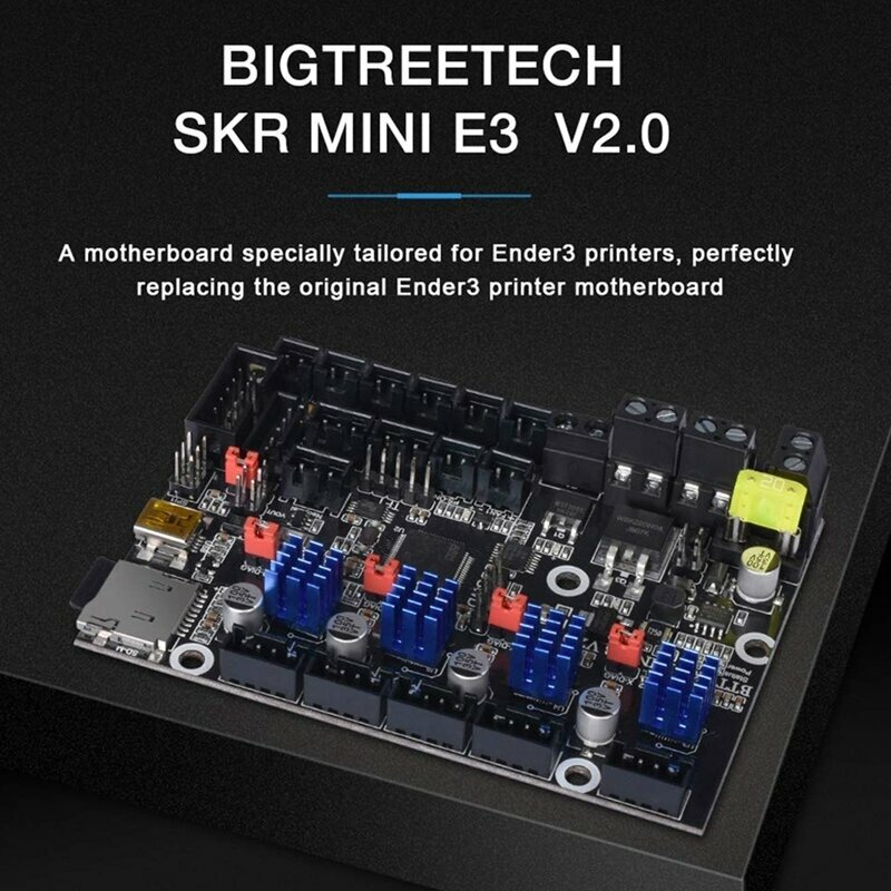 Материнская плата BIGTREETECH SKR Mini E3 v2.0 с драйверами TMC2209 UART. Плата упрвления BTT SKR Mini E3 2.0.