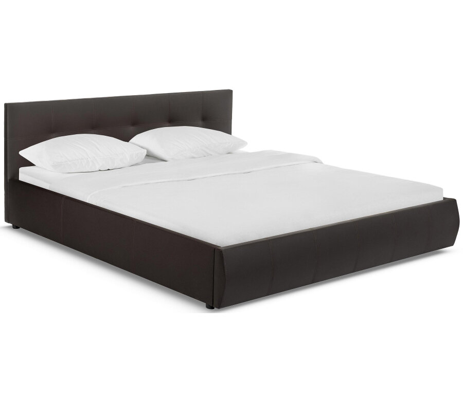 фото Кровать двуспальная Woodville Афродита 180х200 с ПМ экокожа бежевая