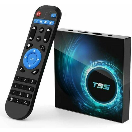 Android 10 T95 Smart TV Box Youtube HD 6K 24G и 5G Wifi 4 ГБ 32GB Google Voice Assistant Bluetooth ТВ-ресивер Медиаплеер 557900₽