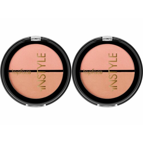 Topface Румяна двойные Instyle Twin Blushе Blushе On, тон 04, пудровый, коричневый, 10 г, 2 шт.