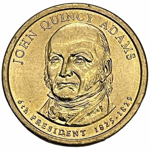 США 1 доллар 2008 г. (Президенты США - Джон Куинси Адамс) (P) монета 1 доллар джон куинси адамс президенты сша р 2008 г в состояние unc из мешка