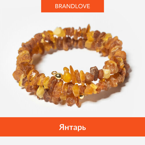 Жесткий браслет BL Jewelry Freeform, кварц, хризоколла, турмалин, яшма, янтарь, лазурит, гранат, коралл, 1 шт., размер 16 см, желтый