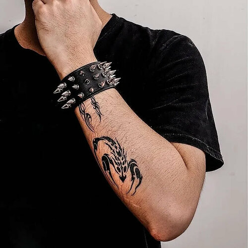 фото Жесткий браслет, 5 шт., черный нет бренда