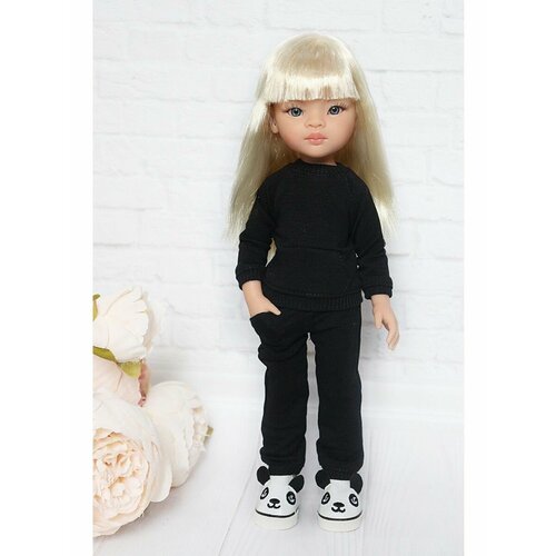 фото Комплект одежды и обуви для кукол paola reina 32 см, черный, белый "панда" favoridolls