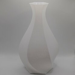 Ваза для цветов интерьерная (3D печать) (урал3) Белая