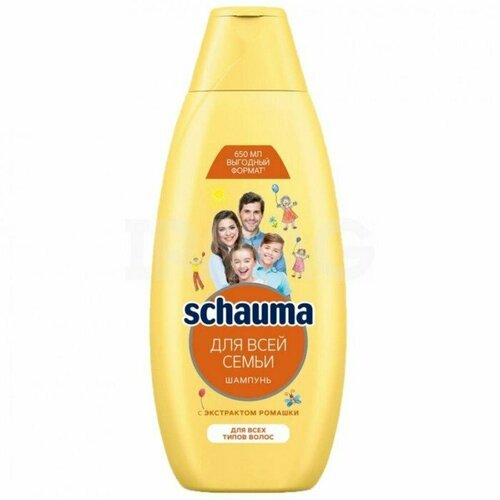Шампунь Schauma «Для всей семьи», 650 мл (комплект из 3 шт) шампунь schauma для всей семьи для всех типов волос укрепл 650 мл