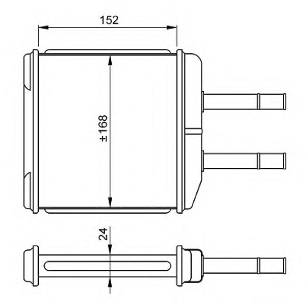 NRF 54260 (96314858 / 96591590 / P96314858) радиатор отопителя Daewoo (Дэу) Matiz (Матиз) 0.8 98- 54260