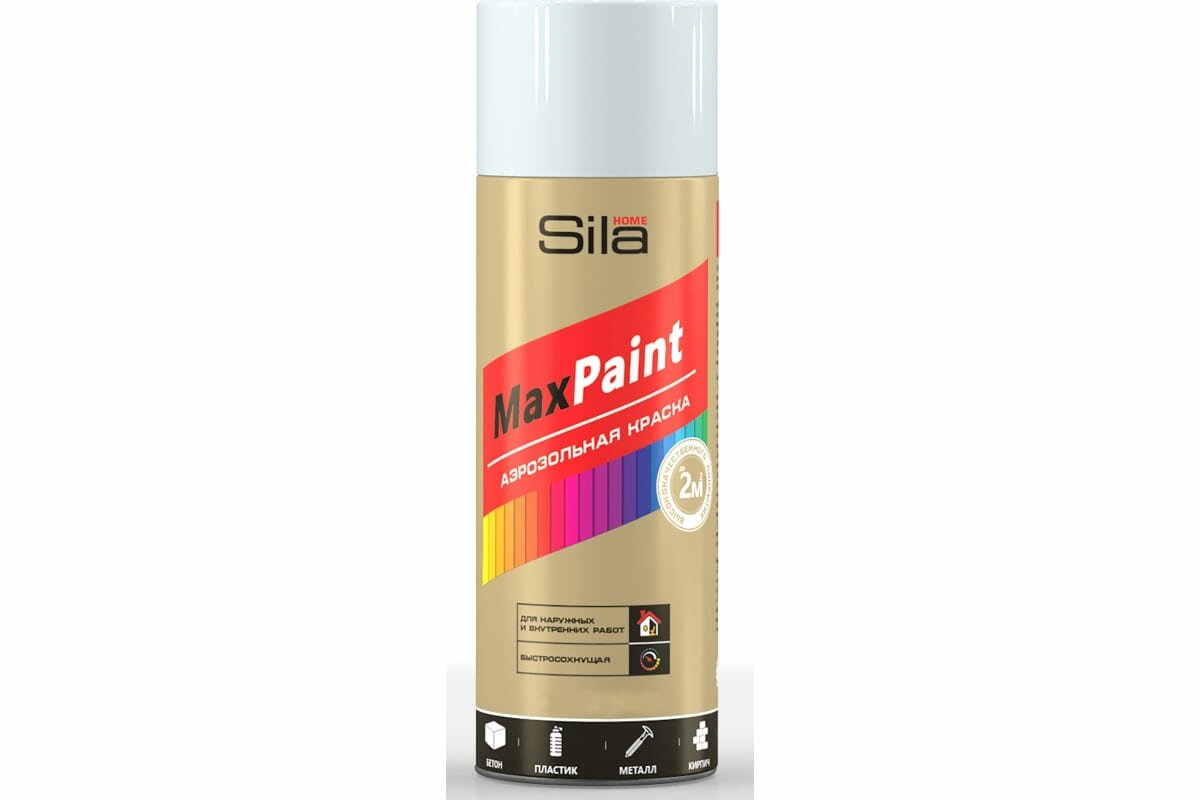 Эмаль универсальная Sila Home MaxPaint глянцевая гладкая белая 0,52 л