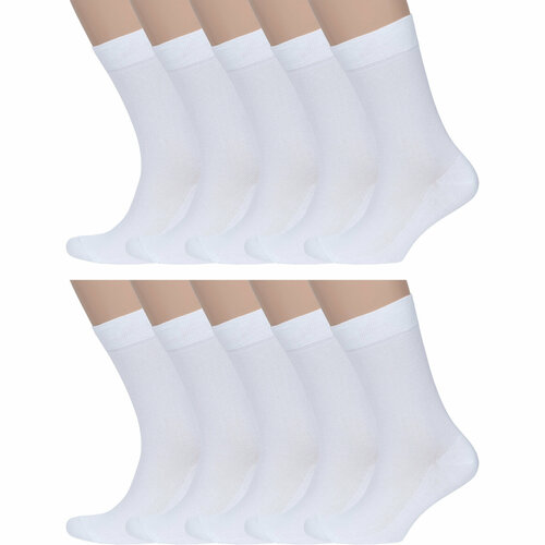 фото Носки rusocks, 10 пар, размер 25, белый