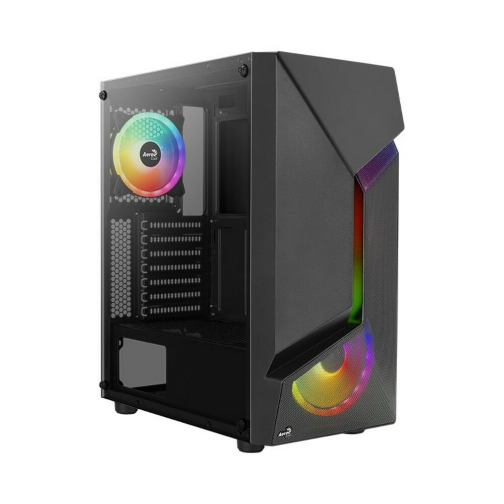 Корпус MidiTower AeroCool SCAPE-G-BK-v2 ATX Black 2x140mm FRGB fan + 1*120mm FRGB fan (4711099471546)