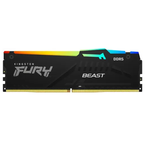 Оперативная память Kingston 16GB 6000MT/s DDR5 CL40 DIMM FURY Beast RGB kingston память оперативная kingston 8gb 5600mt s ddr5 cl40 dimm fury beast rgb