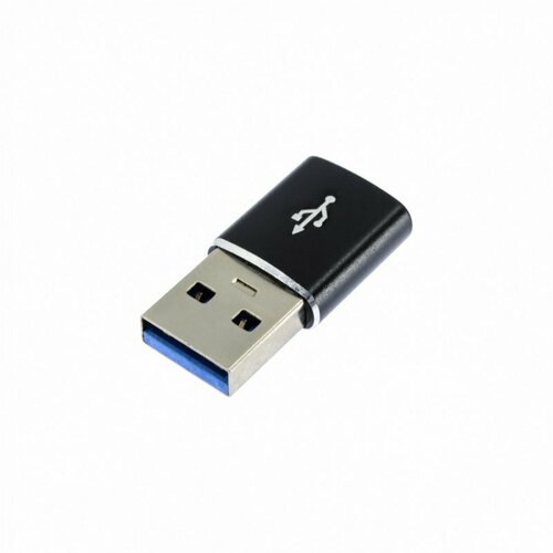 Переходник (адаптер) Type-C-USB (металл) черный переходник адаптер vga usb type c черный