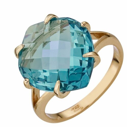 Кольцо ALORIS, красное золото, 585 проба, топаз