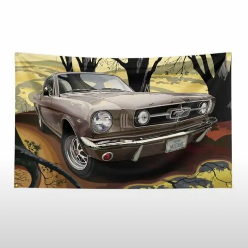 Флаг плакат баннер Ford Mustang Форд Мустанг