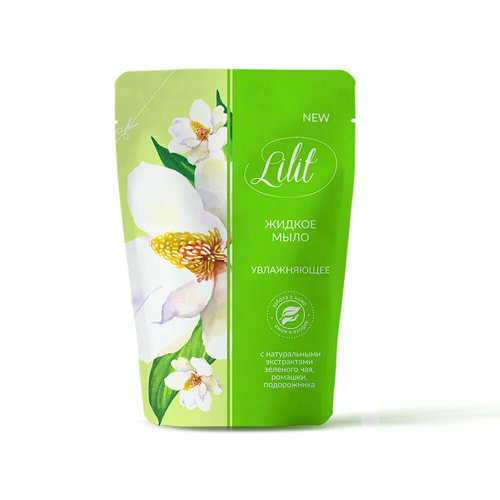 Мыло туалетное Lilit Увлажняющее Зеленый чай, дой-пак, 500мл