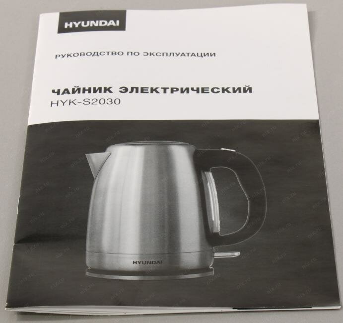 Чайник электрический HYUNDAI , 2200Вт, серебристый матовый и черный - фото №20