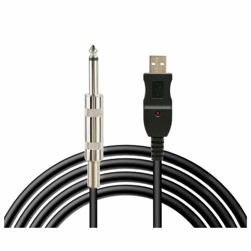 Кабель переходник адаптер 6.3мм джек моно (M) - USB (M) USBJ 3м