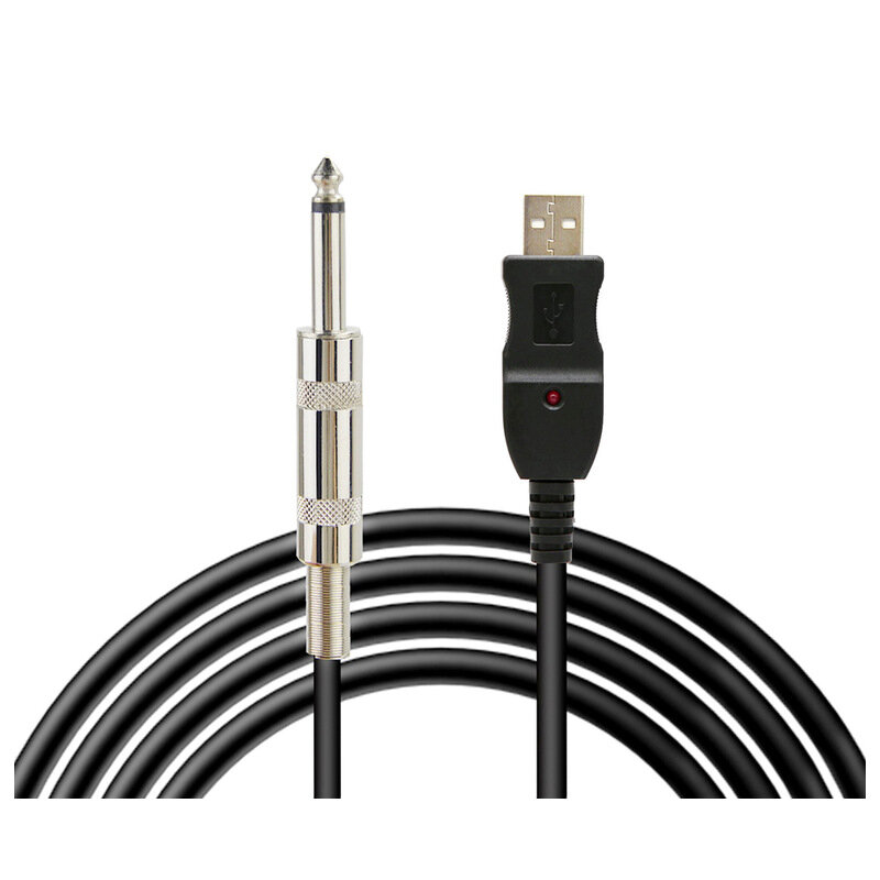 Кабель переходник адаптер 6.3мм джек моно (M) - USB (M) USBJ 3м