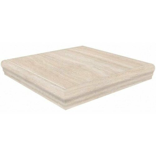 Плитка из керамогранита KERAMA MARAZZI SG157200R/GR/ANS Пантеон беж Угловая ступень левая 34x34 (цена за 1 шт)