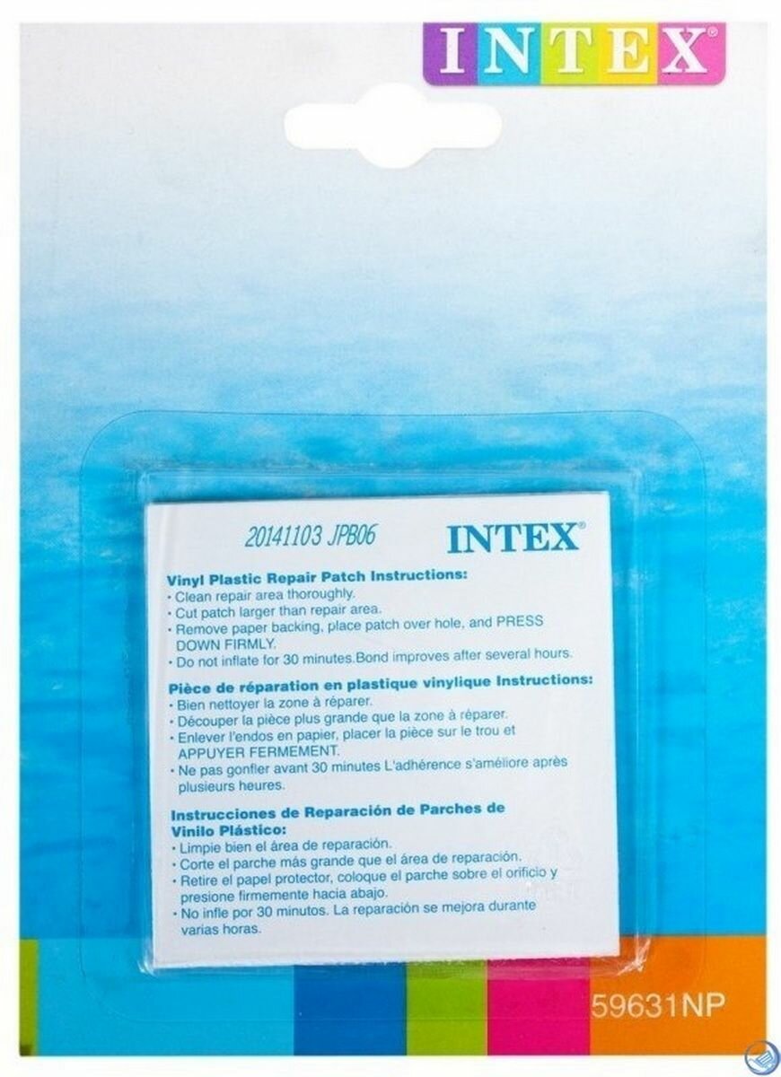 Ремкомплект Intex 59631  с самоклеющимися заплатками  для ремонта бассейнов  6 шт