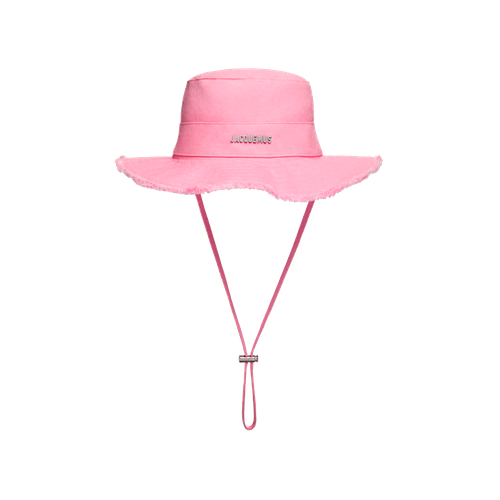 фото Шляпа jacquemus le bob artichaut large brim bucket hat, размер s, розовый