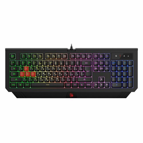 Клавиатура A4Tech Bloody B120N черный USB Multimedia for gamer LED подставка для запястий B120N 516800₽