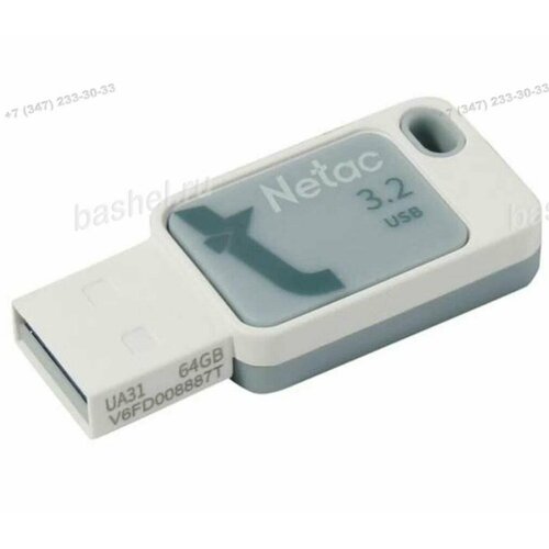 Накопитель Netac UA31 USB3.2 Flash Drive 64GB, NeTac nyork iflash drive 64gb ash