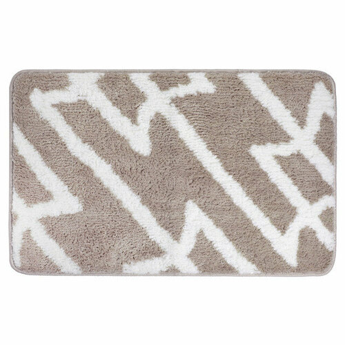 Коврик для ванной комнаты iddis base 50x80 см полиэстер серо-коричневый 4768₽