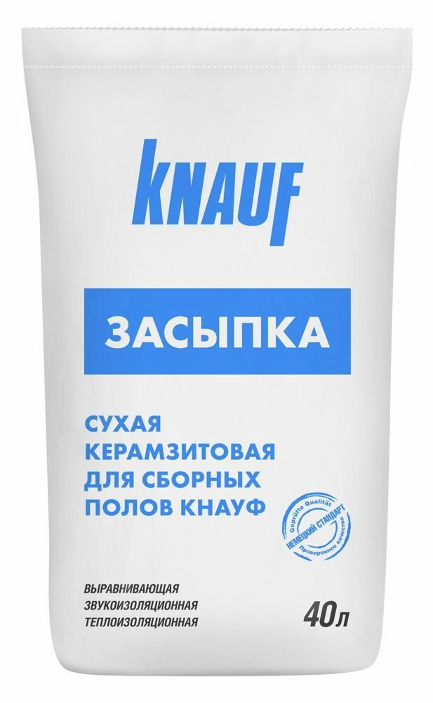 КНАУФ сухая засыпка фракция 0-5мм (40л) (0,04м3) / KNAUF cухая засыпка фракция 0-5мм для сборных оснований полов из ГВЛ (40л) (0,04 куб. м.)