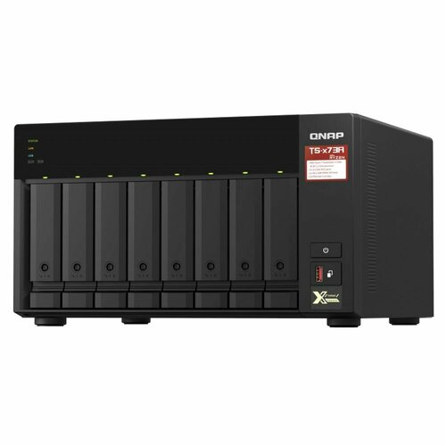 Сетевое хранилище QNAP TS-873A-8G, черный сетевое хранилище nas qnap ts 873a 8g