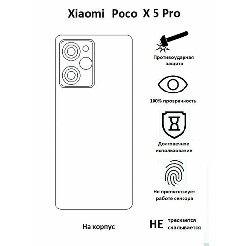 Полиуретановая защитная пленка на Xiaomi Poco X 5 Pro / Сяоми Поко X 5 Про