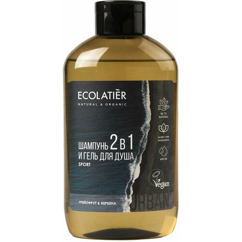 Гель для душа и шампунь Ecolatier 2в1 мужской грейпфрут вербена 600мл 980₽