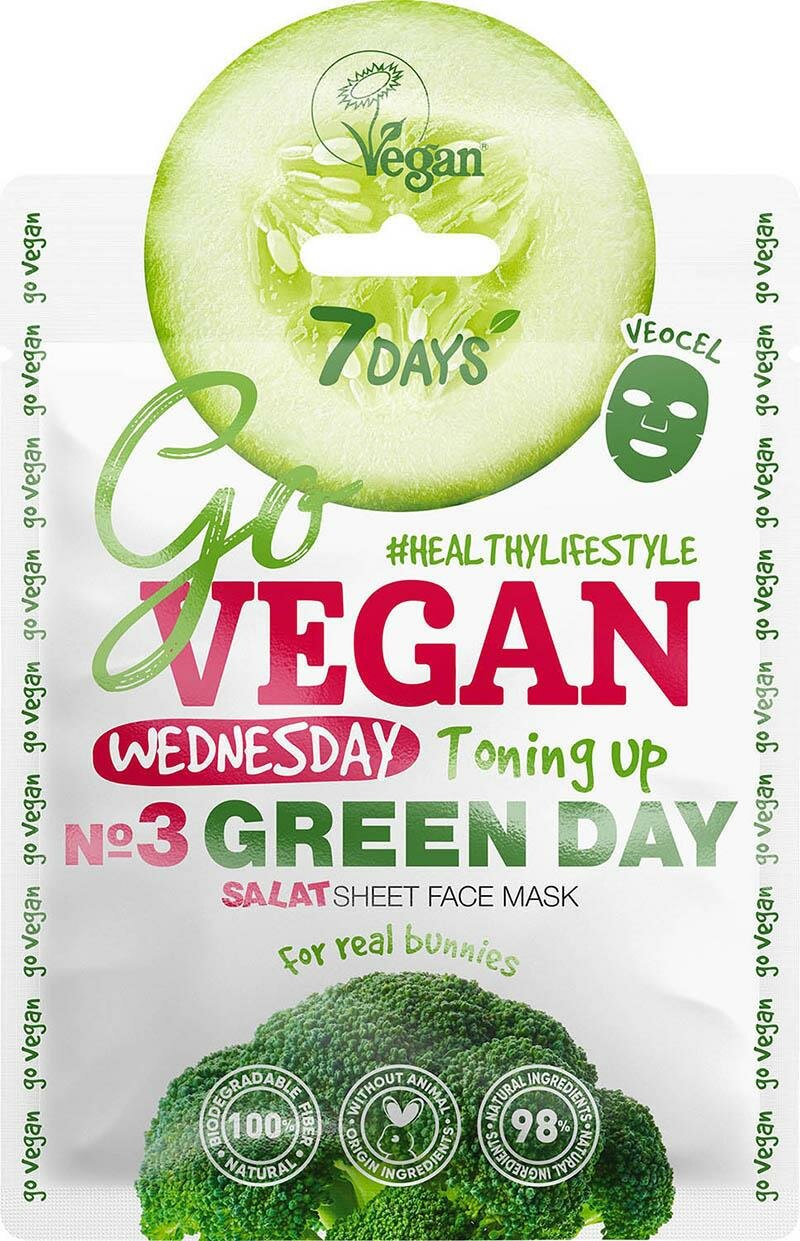 Маска для лица 7 Days Go vegan Wednesday тканевая 25г