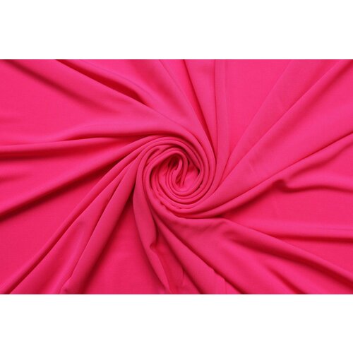 Ткань Трикотаж-креп стрейч ярко-розовый, ш140см, 0,5 м