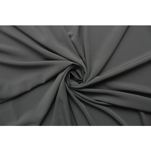 Ткань костюмная стрейч тёмно-серая , 330 г/пм, ш142см, 0,5 м