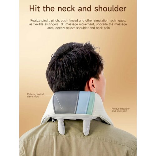 Комбинированный массажер для тела универсальный массажер для плеч шеи талии серый 2400₽