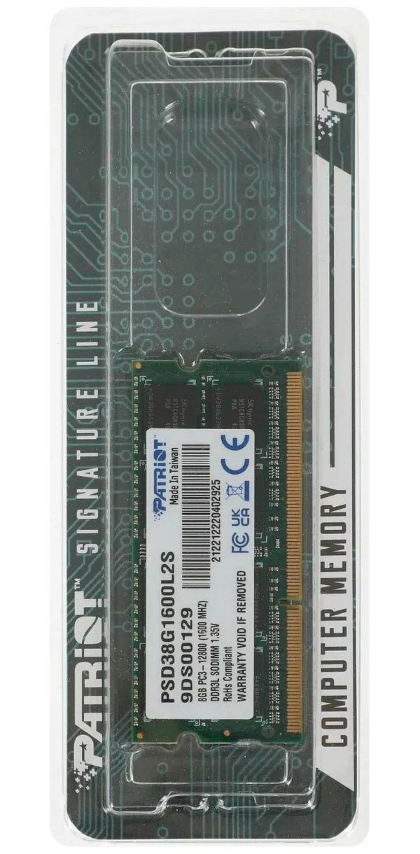 SO-DIMM DDR3L, 8ГБ, Patriot - фото №20