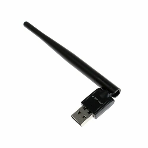 Адаптер Wi-Fi Gembird WNP-UA-010, 150 Mbps, USB, антенна, чёрный разъем usb 010