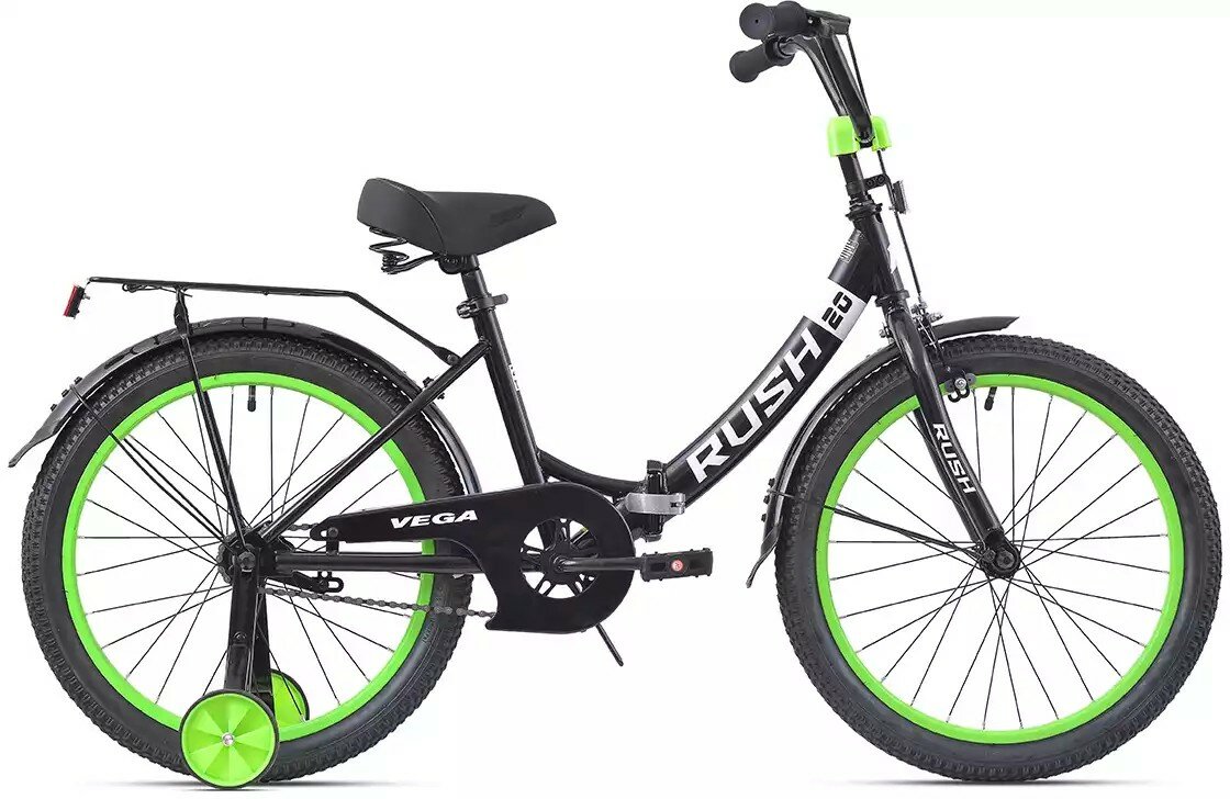 Детский велосипед Rush Hour Vega 200, год 2024, цвет Черный