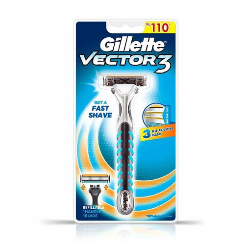 фото Бритвенный станок gillette vector3 с 1 сменной кассетой