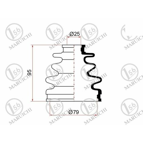 IPSASP_25-413 Пыльник шруса наружный TOYOTA COROLLA SPACIO 97-01, CALDINA 19# 91-01