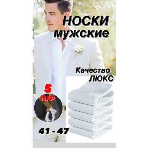 Носки Фенна, 5 пар, размер 41-47, белый