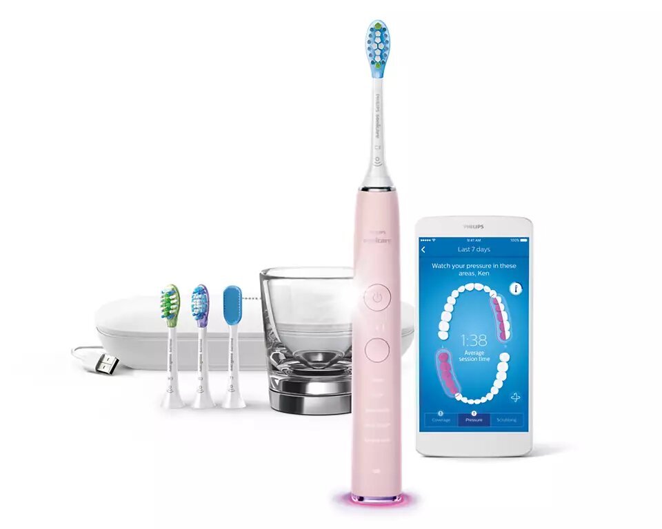 Звуковая зубная щетка Philips Sonicare DiamondClean Smart 9500 HX9924/22, розовая