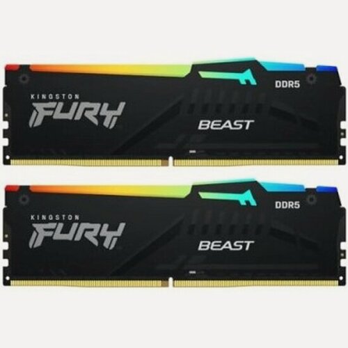 Изображение товара Оперативная память Kingston DDR5 16Gb (2x8Gb) 6000MHz pc-48000 FURY Beast RGB EXPO CL36, 1.35V (KF560C36BBEAK2-16)