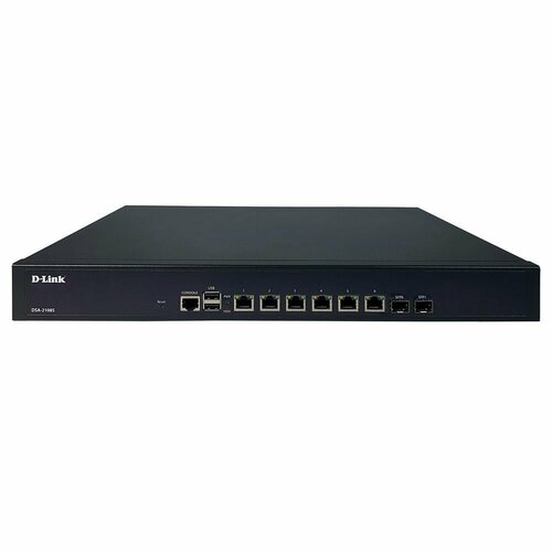 Cервисный маршрутизатор D-Link с 8 настраиваемыми портами 6x101001000Base-T 2x1000Base-X SFP и 2 USB-портами DSA-2108SA1A 49095₽