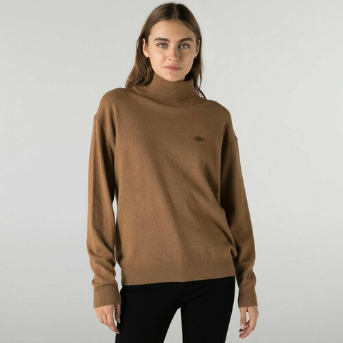Свитер LACOSTE, размер T38, коричневый свитер размер 42 коричневый