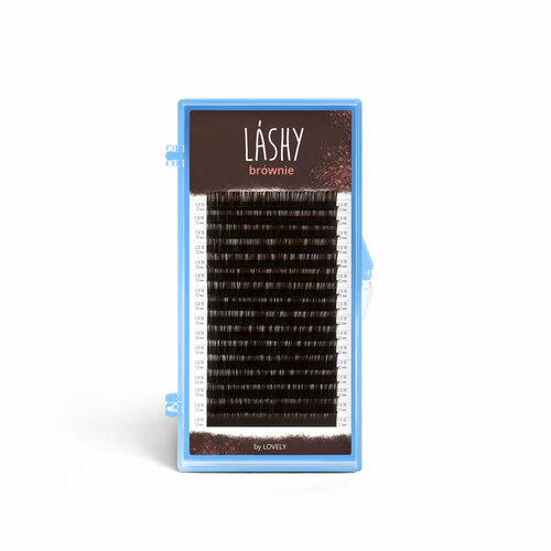 Коричневые ресницы Lashy Brownie mix B 0.07 7-12 mm (16 линий)