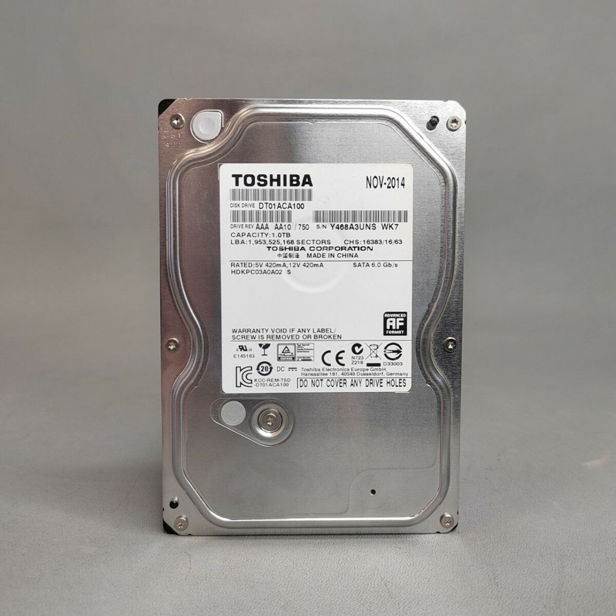 Жесткий диск Toshiba 1 ТБ DT01ACA100